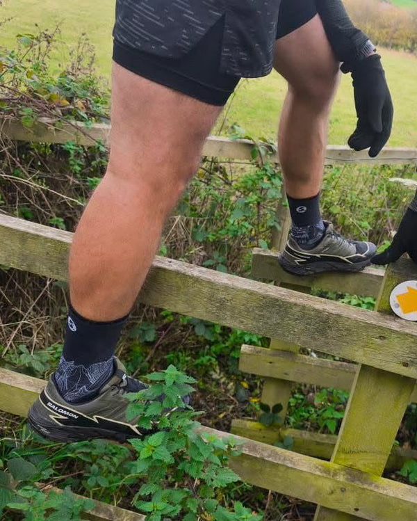 Stride Trail Running Socks – Black