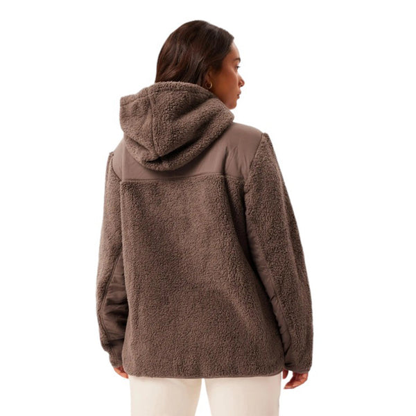 Ladies Teddy Bear Sherpa Fleece Hooded Jacket