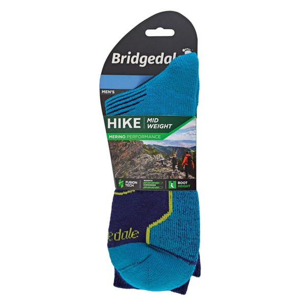 1 Pack Mens Hiking Midweight Merino Wool Boot Socks
