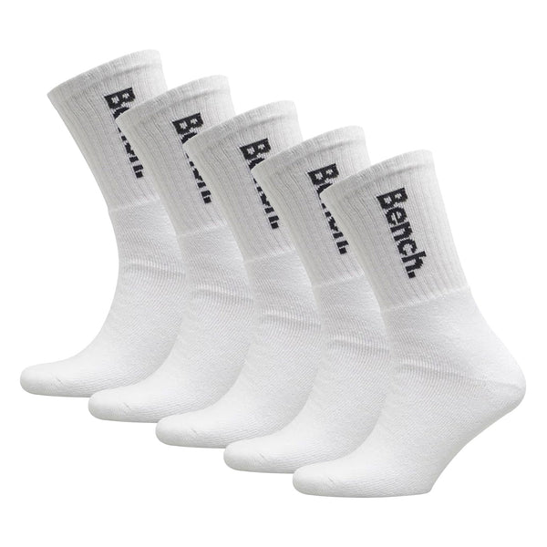 5 Pairs Mens Crew Cotton Socks - Sport Breathable Comfort Socks