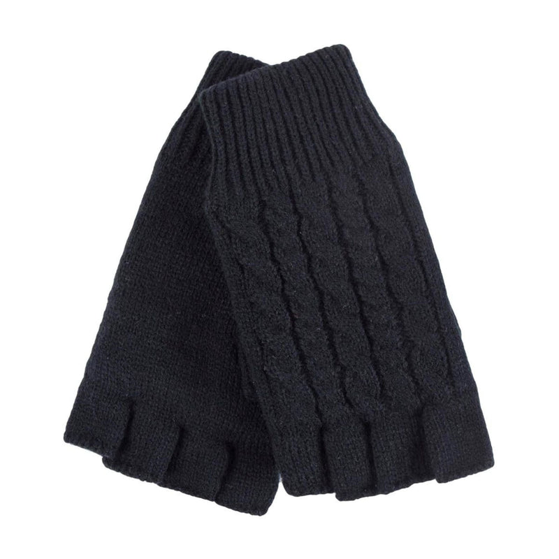 Ladies Cable Knitted Winter Thermal Fingerless Gloves