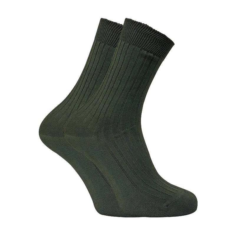 2 Pack Mens 100% Cotton Hiking Boot Socks