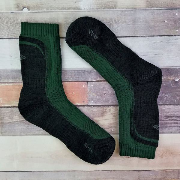 1 Pack Mens Reinforced Heel & Toe Merino Wool Hiking Socks