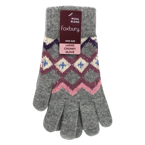 Ladies Wool Gloves | Winter Cute Fairisle Gloves for Cold Weather