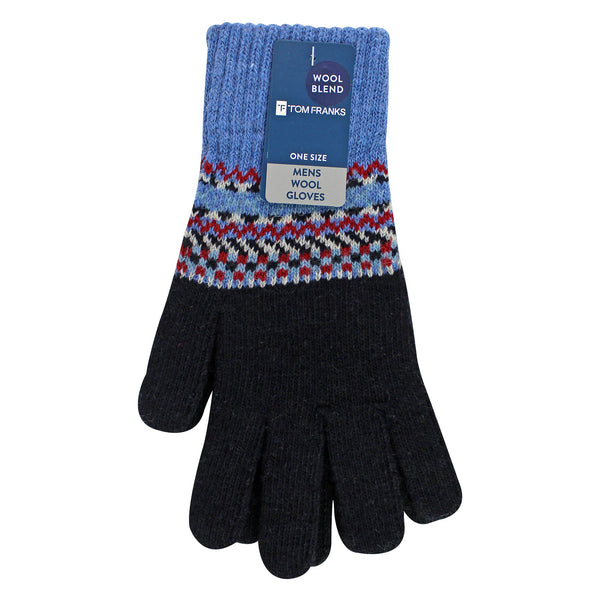 Mens Wool Gloves | Winter Cute Fairisle Gloves for Cold Weather