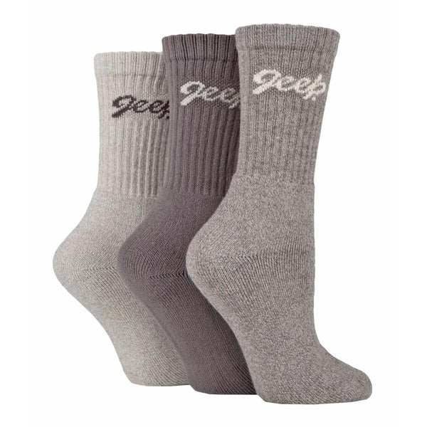Ladies Ribbed Outdoor Boot Socks - 3 Pack, Reinforced Heel and Toe Hiking Socks