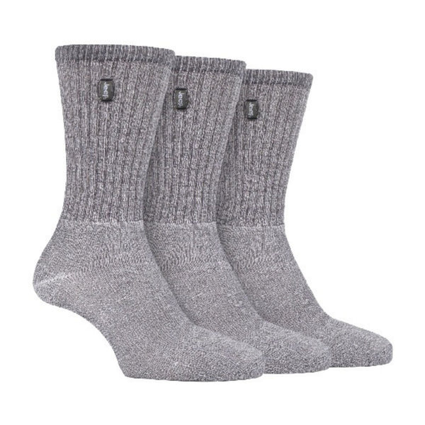 3 Pack Mens Vintage Cotton Cushioned Socks for Hiking Boots