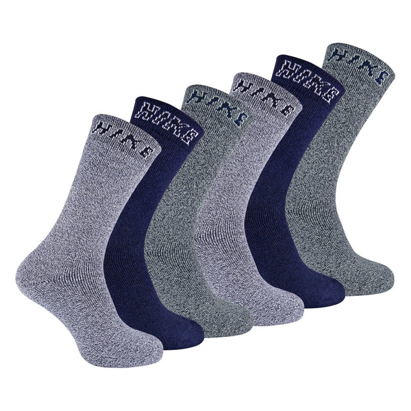 6 Pack Mens Soft Breathable Cotton Hiking Socks for Summer