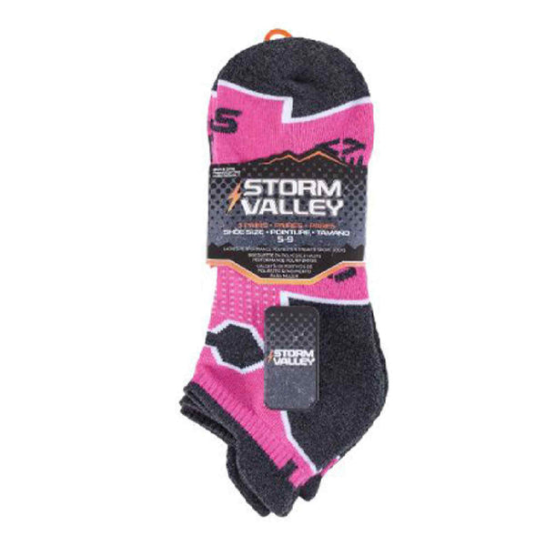 3 Pack Ladies Breathable Bright Sport Trainer Socks