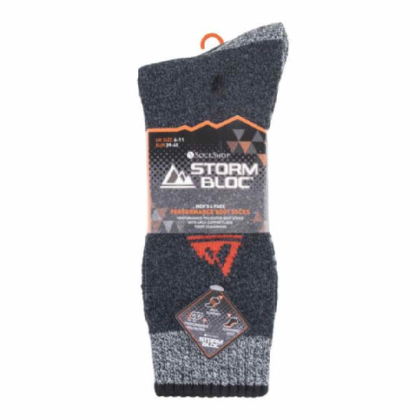 4 Pack Mens Cushion Sole Hiking Work Boot Socks