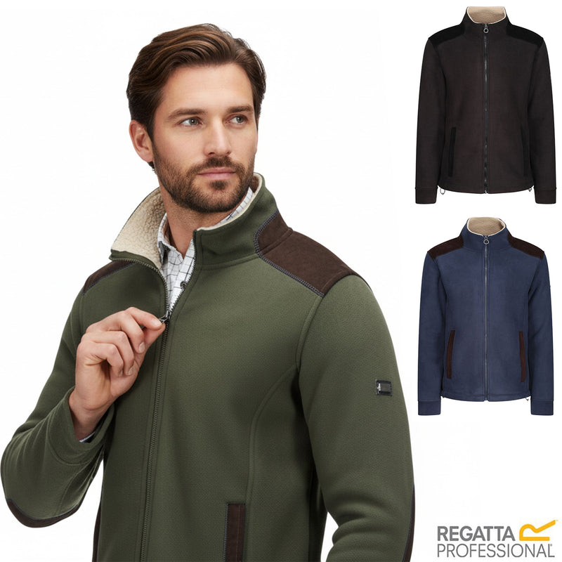 Mens Regatta Faversham Full Zip Fleece Lined Jacket
