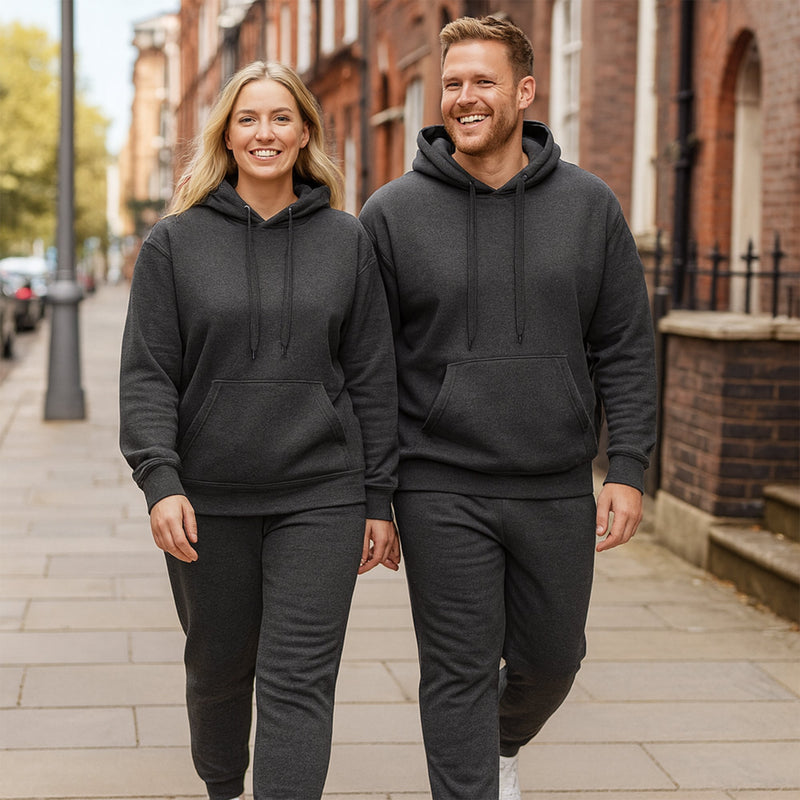 Unisex Heavy Blend Plain Hoodie – Comfy Fleece Pullover with Pouch Pocket