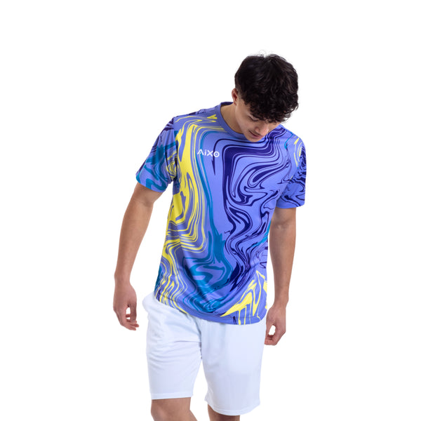 AIXO Chrome Men's Sports T-Shirt — Graphite