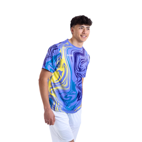 AIXO Chrome Men's Sports T-Shirt — Graphite