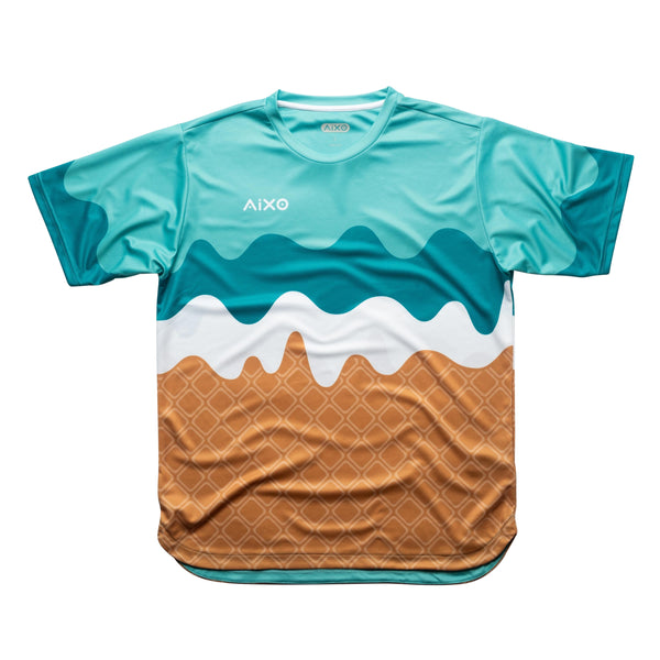 AIXO Sundae Men's Sports T-Shirt — Ivory