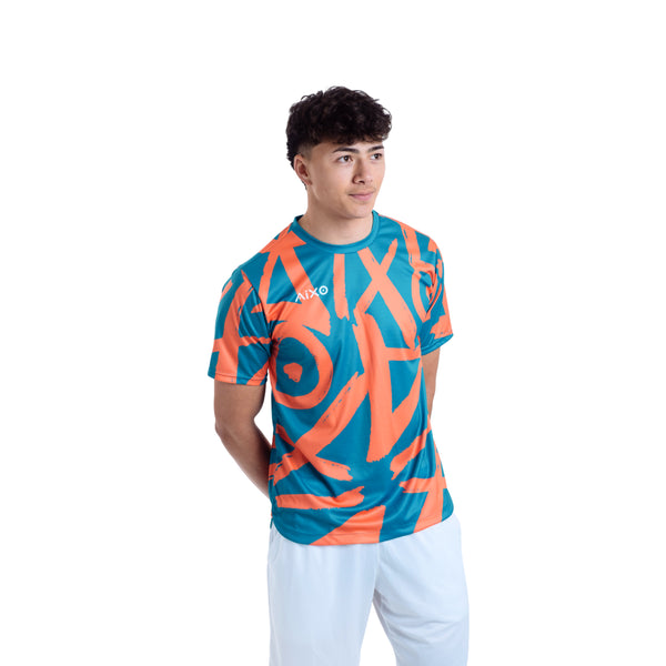 AIXO Tagged Men's Sports T-Shirt — Lime