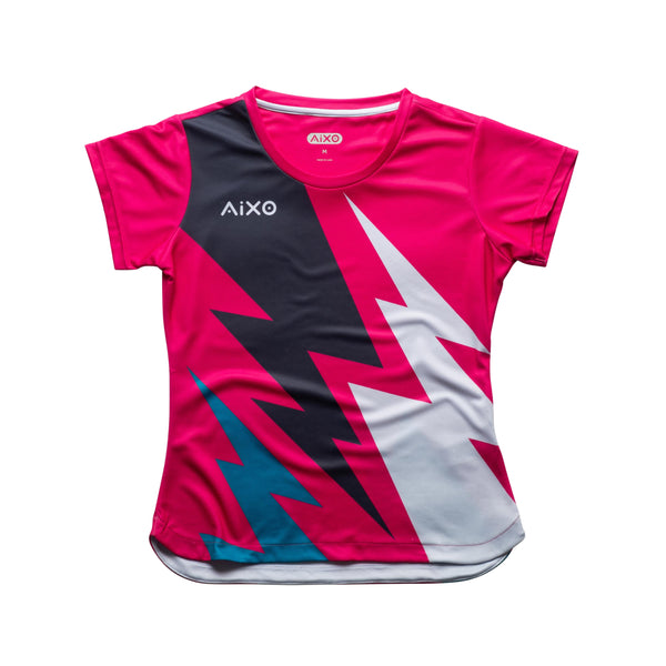 AIXO Bolt Women's Sports T-Shirt — Pink