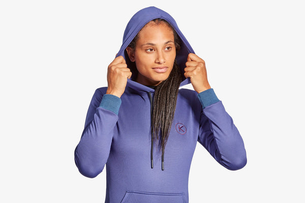 KYMIRA Women’s Hoodie — Grey & Blue