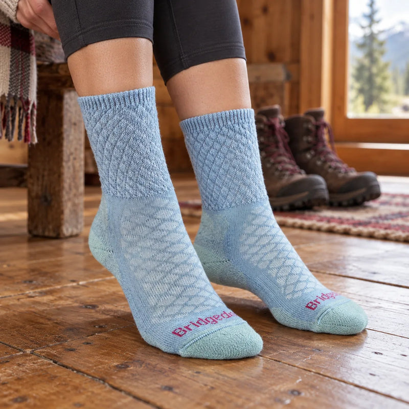 1 Pack Ladies Hiking Lightweight Merino Wool Cushioned Boot Socks — product photograph