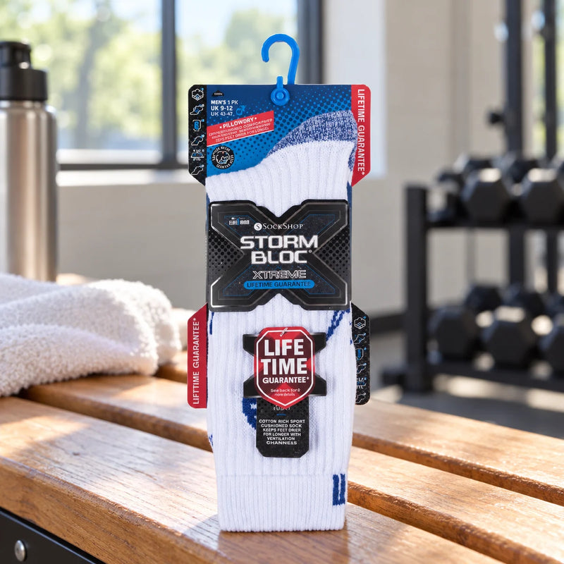 1 Pack Mens Cotton Sport Socks with Terry Cushioned Reinforced Foot — product photograph