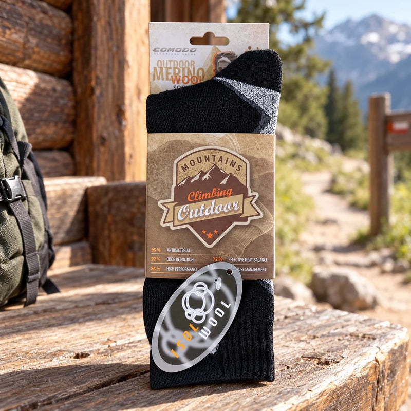 1 Pack Merino Wool Hiking Walking Thermal Socks — product photograph