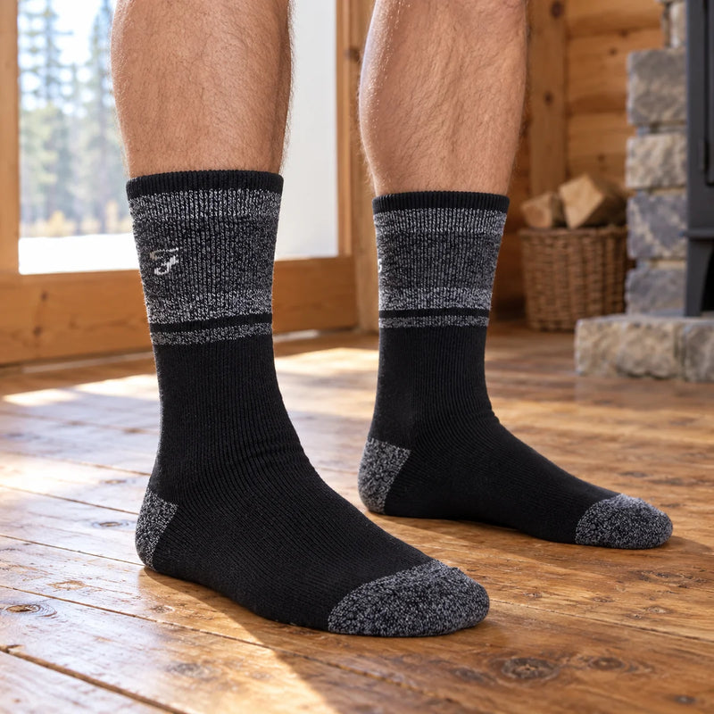 2 Pack Mens Thermal Walking Socks | Great for Outdoor Winter Trekking & Hiking — product photograph