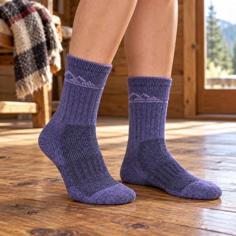 3 Pack Ladies Cushion Sole Outdoor Cotton Rich Hiking Boot Socks — product photograph