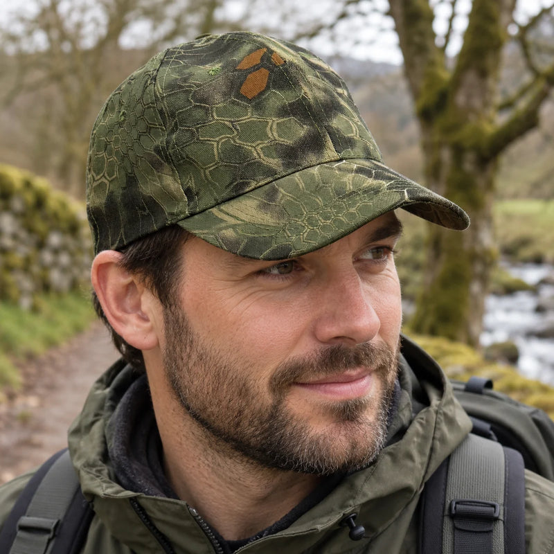 Adults 5 Panel Camouflage Adjustable Baseball Cap — product photograph