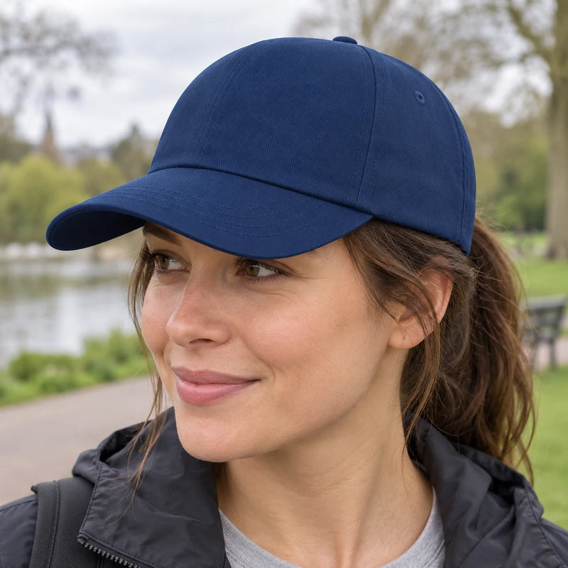 Adults Cotton Plain Baseball Cap — product photograph