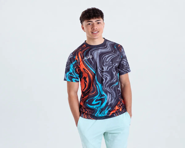 AIXO Chrome Men's Sports T-Shirt — Graphite