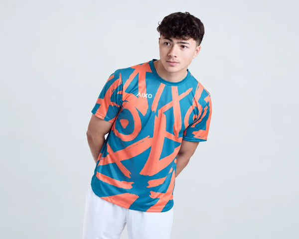 AIXO Tagged Men's Sports T-Shirt — Teal