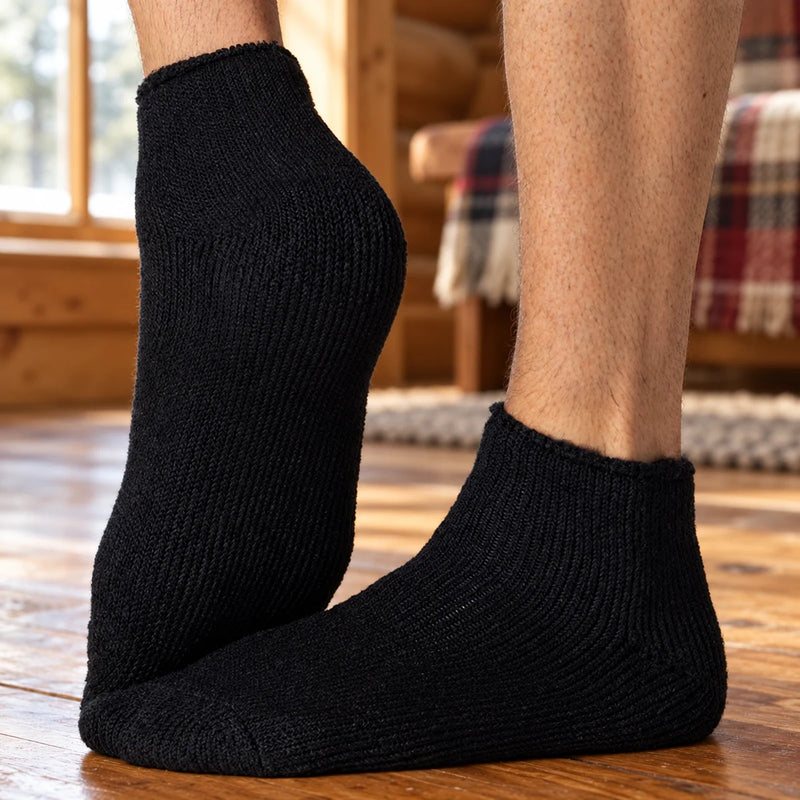 Mens 3 Pack Thermal Winter Soft Trainer Socks — product photograph