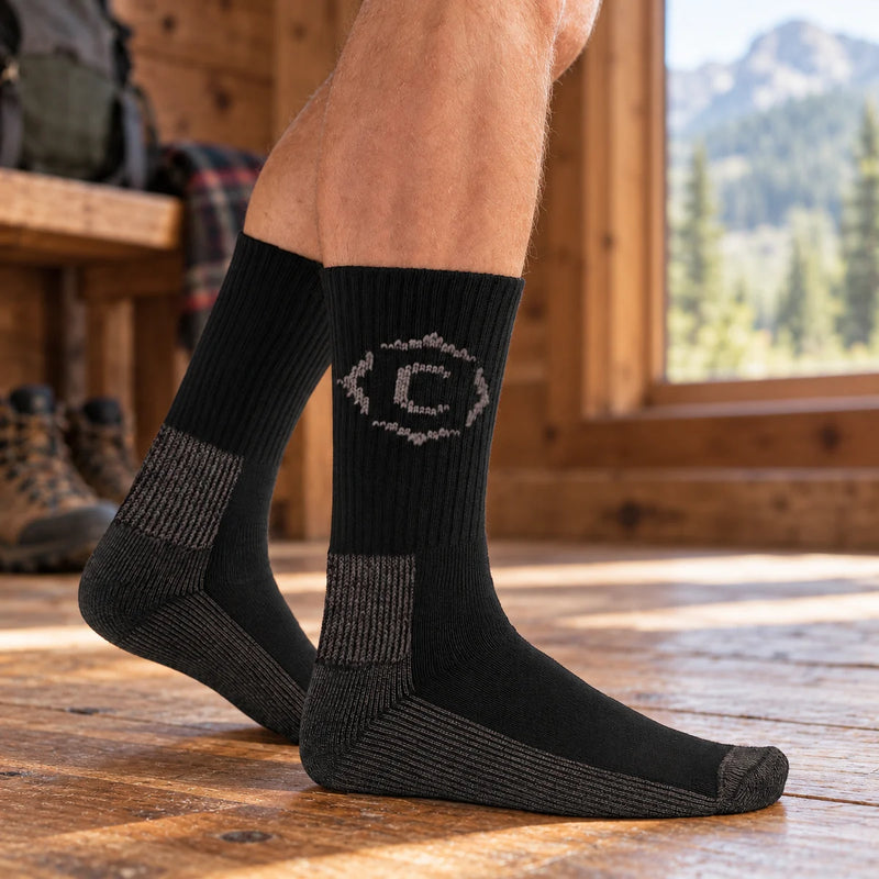 Mens Heavy Duty Durable Cushioned Hiking Socks with Reinforced Heel & Toe — product photograph