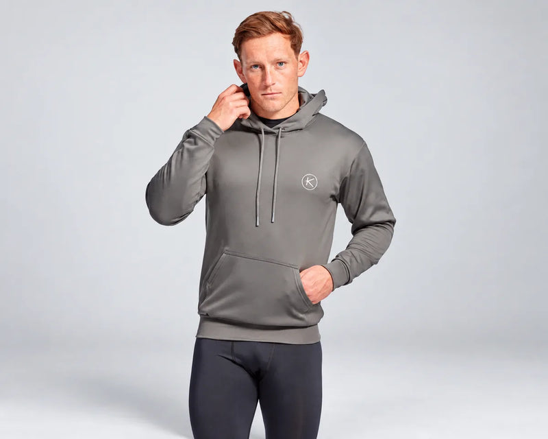 KYMIRA Men’s Hoodie — Grey & Blue