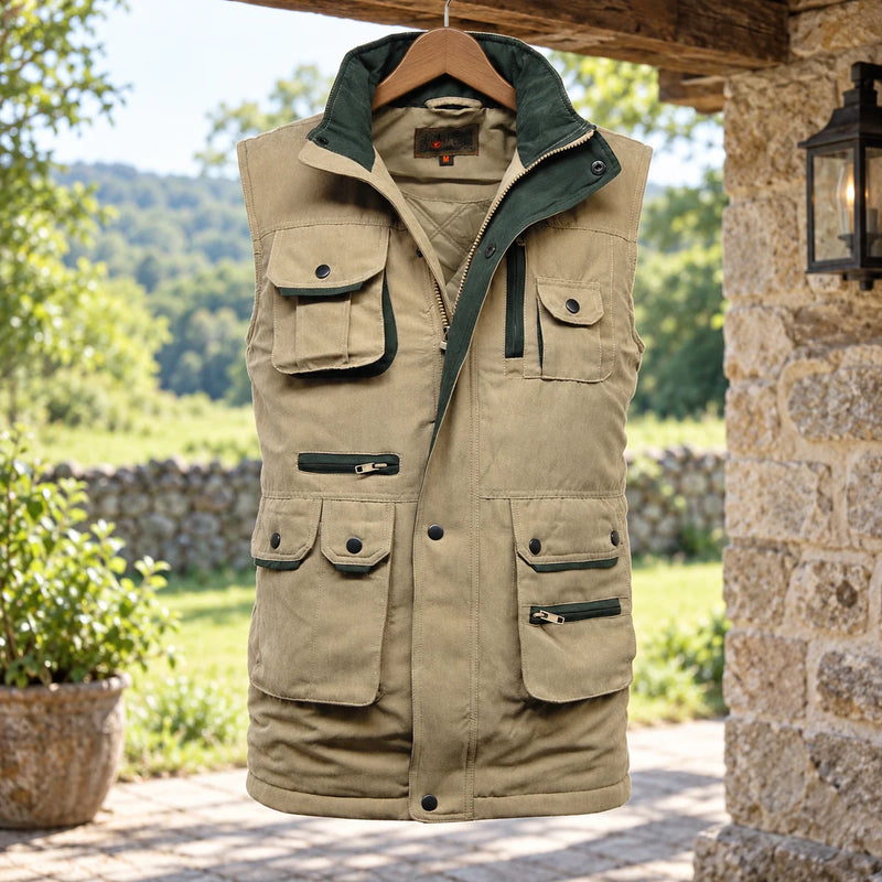 Mens Padded Multi Pocket Micro Bodywarmer — product photograph