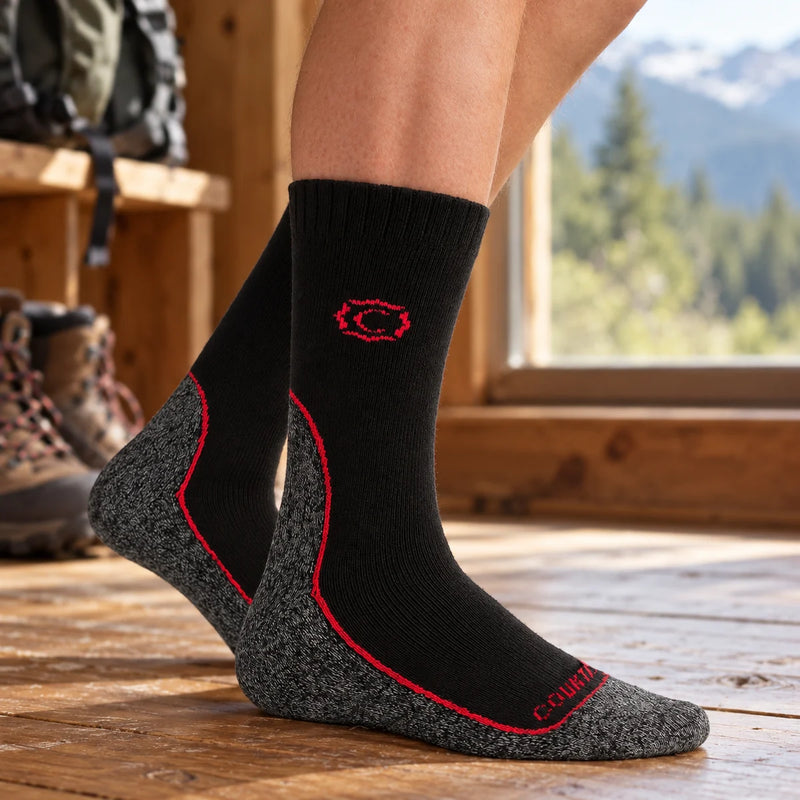 Mens Wool Blend Cushioned Walker Socks for Hiking & Outdoor Comfort — product photograph