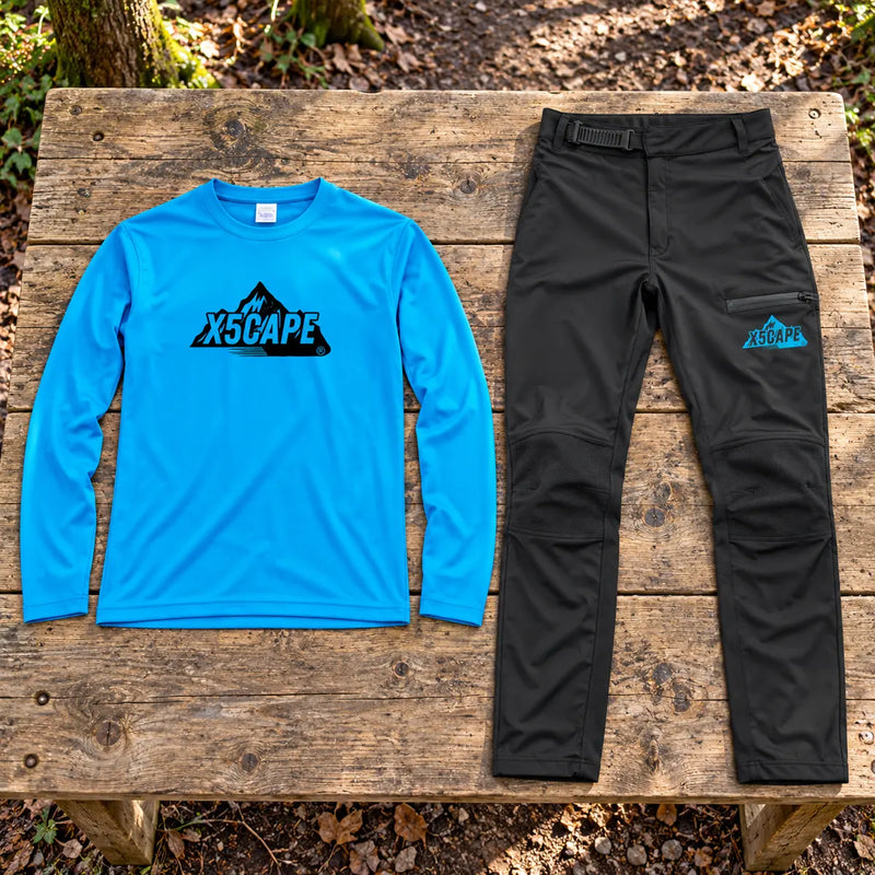 X5CAPE Rebellion Long Sleeve Mountain Bike Race Kit - Black & Sapphire — product photograph