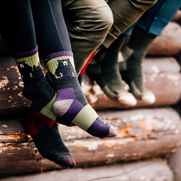 Ladies Novelty Bear Patterned Hiking Merino Socks
