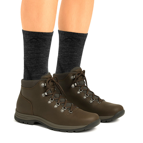 Mens Merino Wool Crew Lightweight Cushioned Hiking Socks