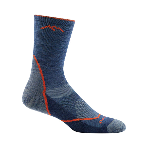 Mens Merino Wool Crew Lightweight Cushioned Hiking Socks