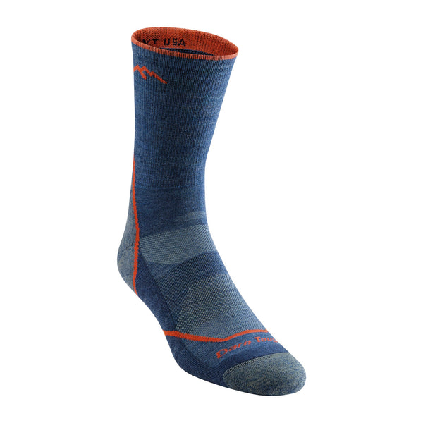 Mens Merino Wool Crew Lightweight Cushioned Hiking Socks