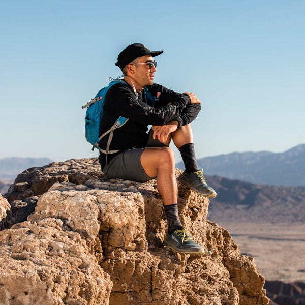 Mens Merino Wool Crew Lightweight Cushioned Hiking Socks
