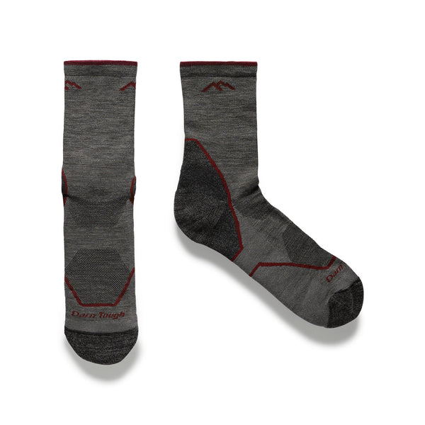 Mens Merino Wool Crew Lightweight Cushioned Hiking Socks