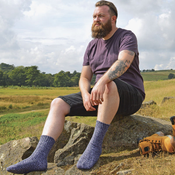 1 Pack Mens Thick Warm 100% Wool Hiking & Walking Socks