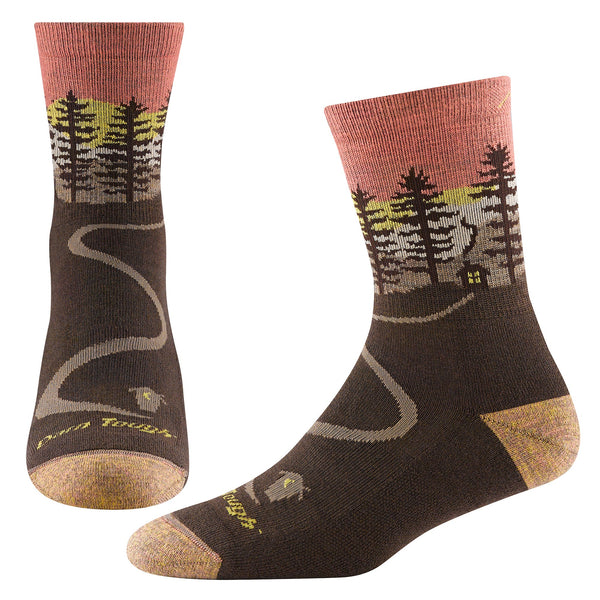 Ladies Northwoods Micro Crew Patterned Cushioned Hiking Socks