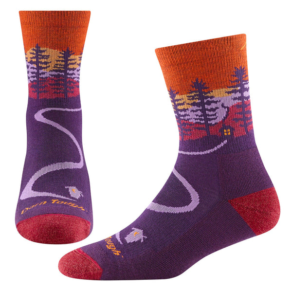 Ladies Northwoods Micro Crew Patterned Cushioned Hiking Socks