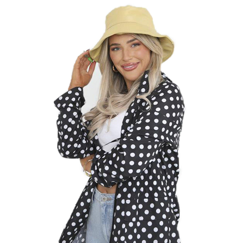 Womens RAVESPOTS Fishtail Polka Dot Print Hooded Mac