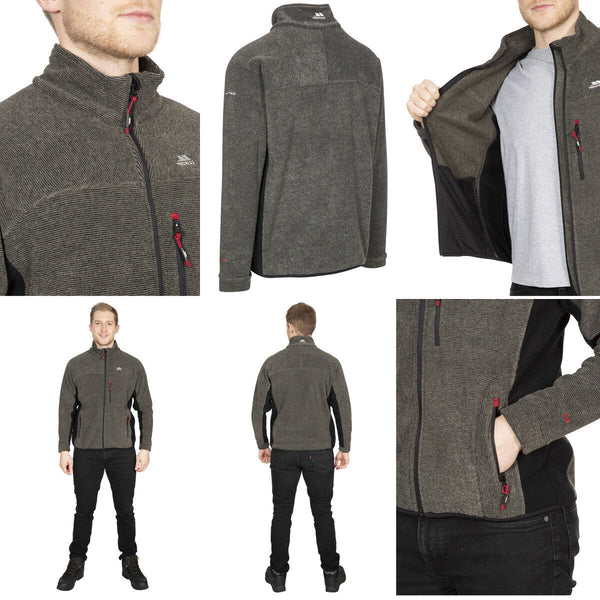 Mens Jynx Heavyweight Full Zip Fleece Jacket with Rib Effect