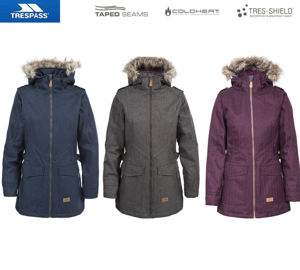 Trespass Everyday Ladies Padded Waterproof Jacket