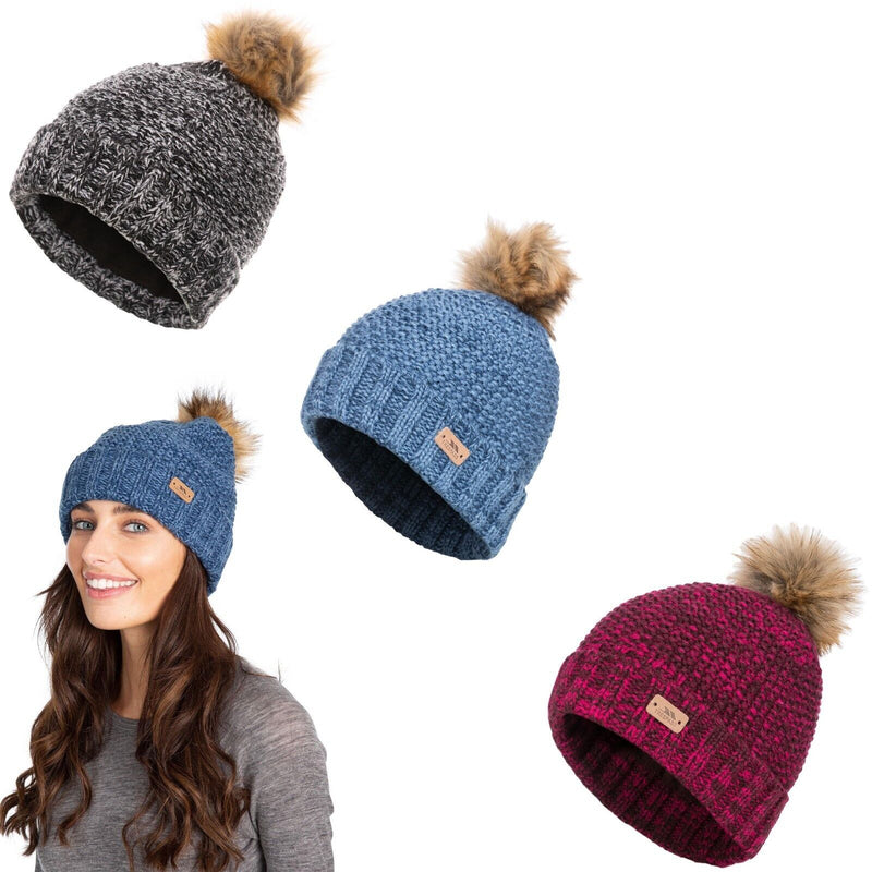 Womens Kellisa Half Fleece Lined Bobble Hat